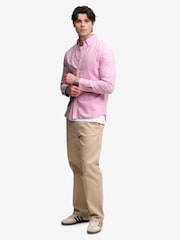Superdry Pink Preppy Oxford Long Sleeve Shirt - Image 3 of 7