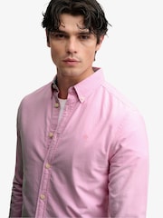 Superdry Pink Preppy Oxford Long Sleeve Shirt - Image 4 of 7