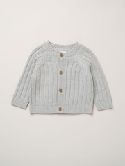 회색 - Rock-A-Bye Baby Boutique Chunky Knitted Embroidered Cardigan - 4의 이미지 2