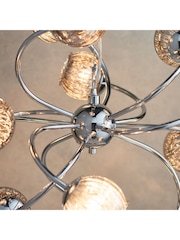 Gallery Home Silver Erin 12 Ceiling Light Pendant - Image 2 of 7