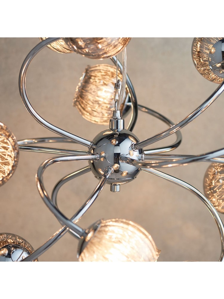 Gallery Home Silver Erin 12 Ceiling Light Pendant - Image 2 of 7