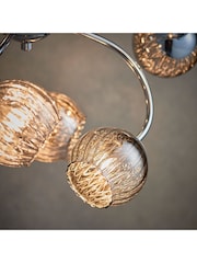Gallery Home Silver Erin 12 Ceiling Light Pendant - Image 4 of 7
