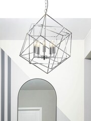 Searchlight Chrome Celsia Polished Chrome 5Lt Pendant Ceiling Light - Image 1 of 3
