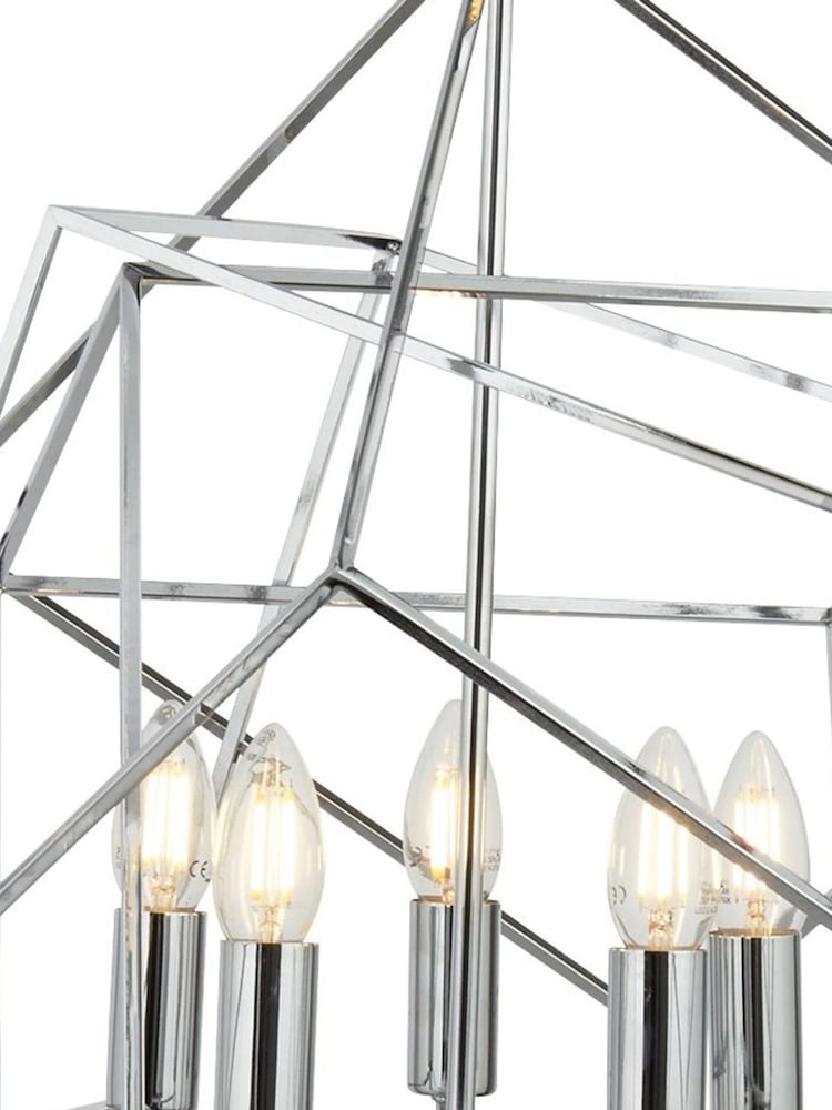 Searchlight Chrome Celsia Polished Chrome 5Lt Pendant Ceiling Light - Image 3 of 3