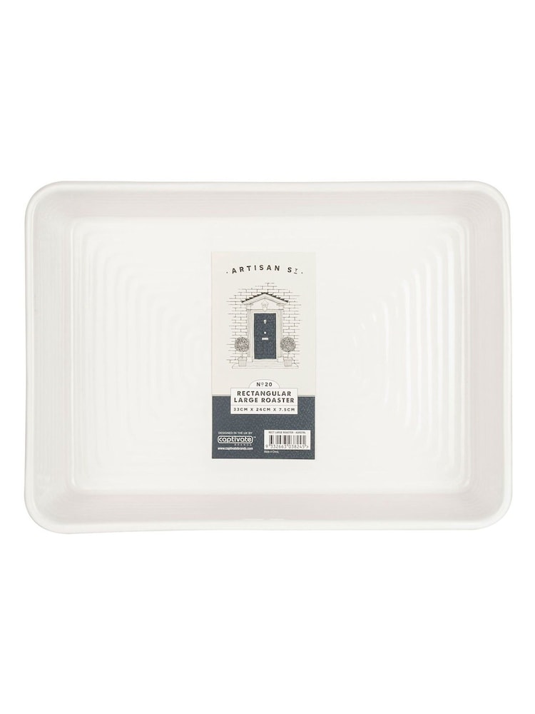 Artisan Street White Large Rectangular Roaster - Image 4 of 4