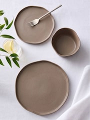 12 Piece Chocolate Brown Lana Dinner Set - Image 2 of 2