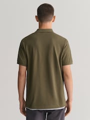 GANT Green Regular 100% Cotton Shield Polo Shirt - Image 2 of 5