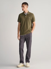 GANT Green Regular 100% Cotton Shield Polo Shirt - Image 3 of 5