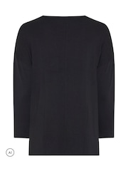 Yours Curve Black 'Winter Wonderland' Novelty Long Sleeve Top - Image 6 of 6