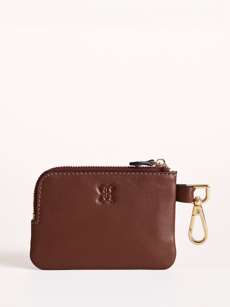 Lakeland Leather Brown Coin Keyring Purse - Image 1 of 4 Lakeland Leather Brown Coin Keyring Purse - Image 1 of 4