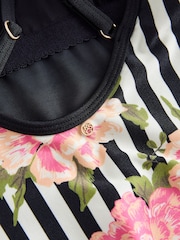 Rockett St George Black/White Floral Stripe Swimsuit - Image 10 of 10