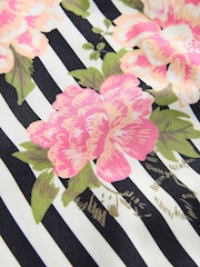 Rockett St George Black/White Floral Stripe Swimsuit - Image 8 of 10
