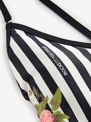 Rockett St George Black/White Floral Stripe Swimsuit - Image 9 of 10