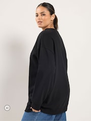 Yours Curve Black '93' Lace Sweatshirt - Image 3 of 6