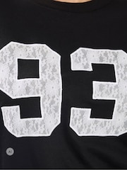 Yours Curve Black '93' Lace Sweatshirt - Image 4 of 6