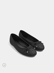 Yours Curve Glitter Ballet Pumps - 5şəkildən 3 şəkil