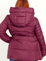 Evans Red Hooded Padded Coat - Image 2 of 3