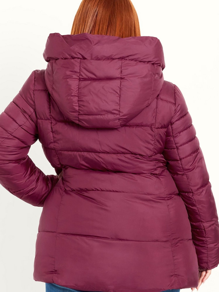 Evans Red Hooded Padded Coat - Image 2 of 3