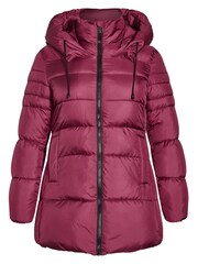 Evans Red Hooded Padded Coat - Image 3 of 3