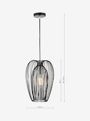 Dar Lighting Black Ero Ceiling Light Pendant - Image 4 of 4