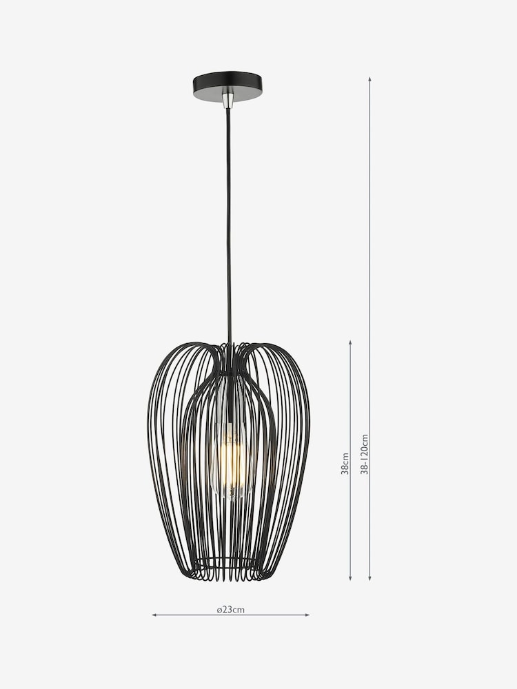 Dar Lighting Black Ero Ceiling Light Pendant - Image 4 of 4
