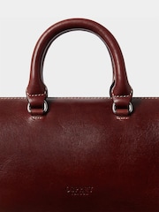 Osprey London Brown The Madison Mini Saddle Leather Barrel Bag - Image 4 of 5