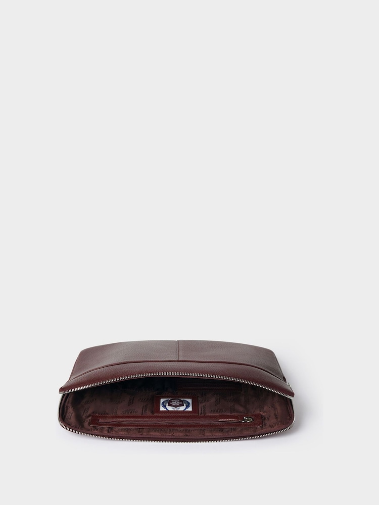 Osprey London Red The Jacob Leather Tech Sleeve Bag - Image 2 of 5 Osprey London Red The Jacob Leather Tech Sleeve Bag - Image 2 of 5