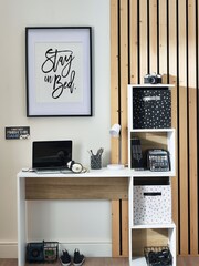 White/Wood Effect Parker Kids Storage Ladder Desk - Image 1 of 5