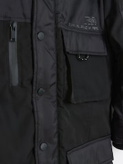 River Island Black Padded Longline Boys Coat - Image 2 of 3