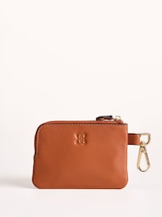 Lakeland Leather Orange Coin Keyring Purse - Image 1 of 4