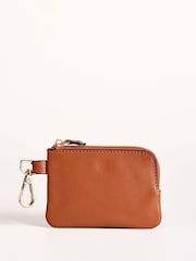 Lakeland Leather Orange Coin Keyring Purse - Image 2 of 4