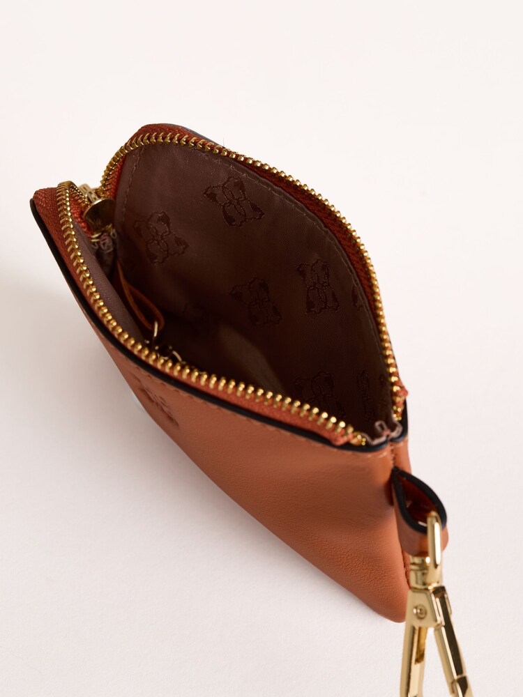 Lakeland Leather Orange Coin Keyring Purse - Image 4 of 4 Lakeland Leather Orange Coin Keyring Purse - Image 4 of 4