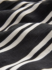 Black/White Stripe Multiway Halter-Tie Bandeau Wide Leg Jumpsuit - Image 7 of 7