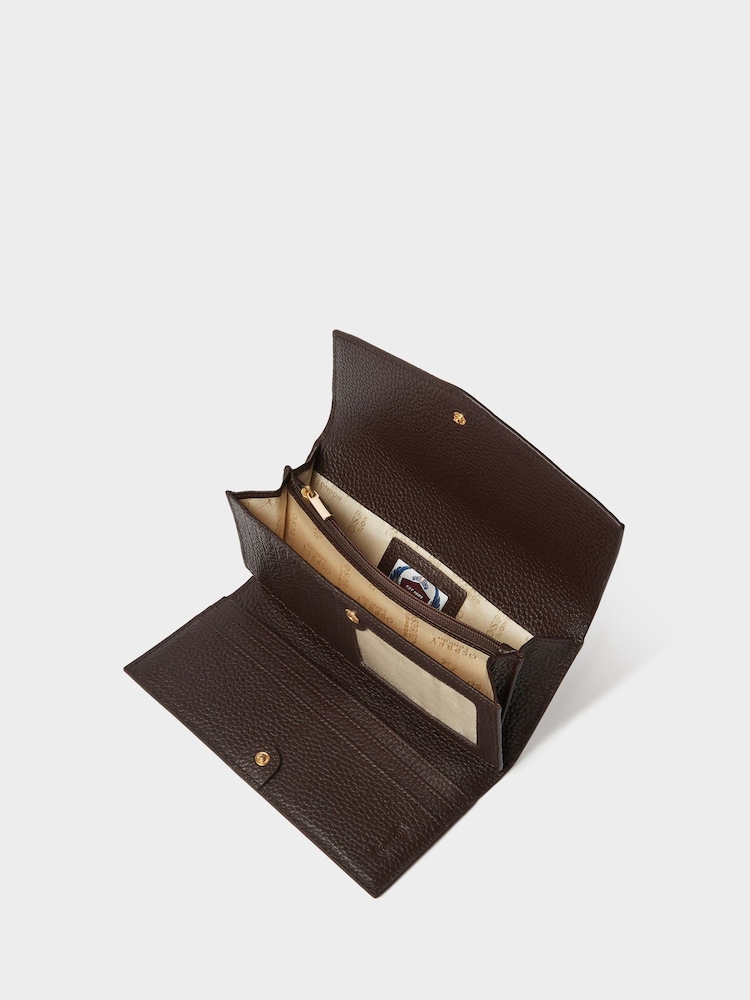 Коричневий - Osprey London The Core Medium Leather Matinee Purse - Image 5 of 5