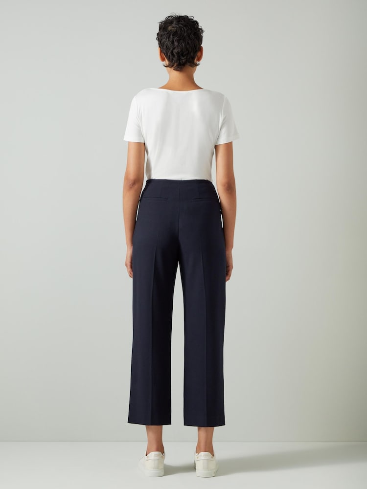 LK Bennett Parker Button Front Trousers - Image 2 of 4
