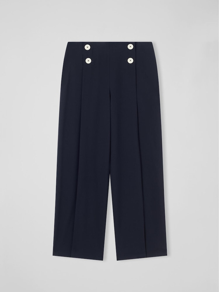 LK Bennett Parker Button Front Trousers - Image 4 of 4
