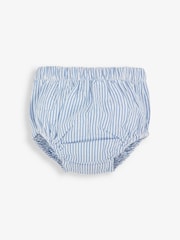 JoJo Maman Bébé Blue Sailboat Baby Dress With Knickers - Image 5 of 7