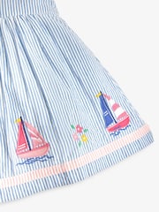 JoJo Maman Bébé Blue Sailboat Baby Dress With Knickers - Image 7 of 7