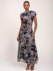 Vestido semilargo drapeado asimétrico de Jolie Moi - Imagen 4 de 6