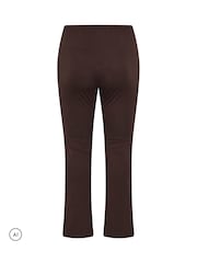 Yours Curve Brown Cotton Flared Leggings - Image 6 of 6