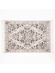 Alfombra antigua estampada Esselle Kew de 120x170cm con borla. - Imagen 4 de 4