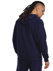 Under Armour Navy Blue Rival Fleece Logo Overhead Hoodie - Image 2 of 6