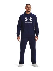 Under Armour Navy Blue Rival Fleece Logo Overhead Hoodie - Image 3 of 6