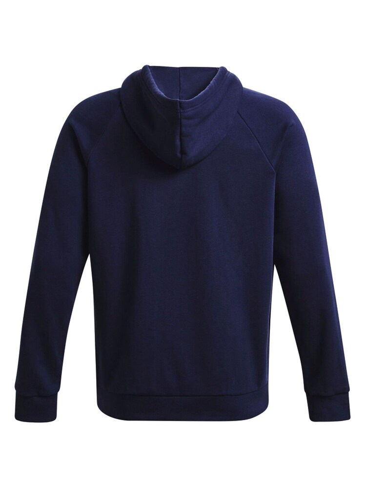 Under Armour Navy Blue Rival Fleece Logo Overhead Hoodie - Image 6 of 6