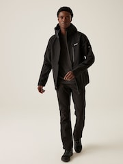 Regatta Black Birchdale Waterproof Hooded Jacket - Image 3 of 9