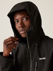 Regatta Black Birchdale Waterproof Hooded Jacket - Image 5 of 9