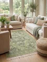 Esselle Kew 120x170cm Olive Antique Printed Rug with Tassel - Slika 1 od 4