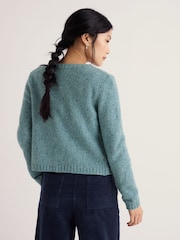 Bleu clair - Seasalt Cornwall Dawson Pick Wool Blend Cardigan - Image 3 sur 5