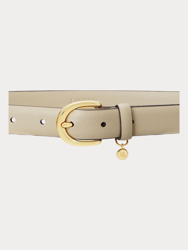 Lauren Ralph Lauren Charm Leather Skinny Belt - Image 2 of 5