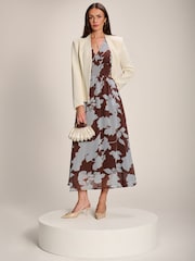 Jolie Moi Angel Sleeve Chiffon Maxi Dress - Imaginea 4 din 6